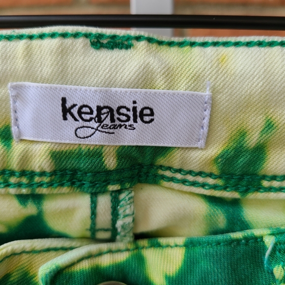 Kensie Hand Painted ankle Biter Skinny Jeans green - Picture 9 of 10